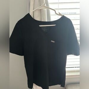 Figs Black Scrub Set (V neck top, Jogger pants)